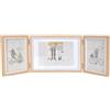 DecorDwell Cornice portafoto tripla in legno per 3 foto, tripla cornice bianca (colore legno)