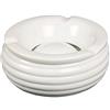 Sepilo Posacenere antivento XXL, diametro 15 cm, in ceramica, bianco o nero, rotondo, con scanalature, posacenere per interni ed esterni (bianco)