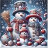 Bowetile Diamond Painting Kit Completo Natalizio, Pittura Diamante Pupazzo di Neve Natalizio Fai da Te per Adulti , Principianti con Strass Ricamo a Punto Croce, Decorazione Casa e Pareti 30x30 cm