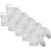 Nipter Secchio di plastica alimentare Nipter con coperchio, chiaro, 5L x 10 pezzi