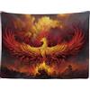 Ulticool - Appeso a Parete Decorazione - Phoenix Fire Power Mitologia Greca - 200 x 150 cm Grande Murale Manifesto - Accessori Casa Soggiorno Camera da Letto Soffitto