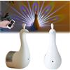 Generic Lampada da scrivania con proiezione di pavone, lampada da parete a LED, lampada da scrivania con telecomando, lampada da tavolo a 7 colori, lampada di proiezione a pavone, per decorazione domestica