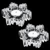 PH PandaHall 2 portacandele in vetro a forma di fiocco di neve, portacandele decorativi trasparenti per decorazioni natalizie, centrotavola per matrimoni, tavolo da pranzo, 47,5 mm