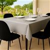 Flowen Tovaglia Antimacchia Impermeabile Grigia 140x140 Made in Italy Tovaglie Copri Tavolo Natale Feste Interno Elegante Tavola Giardino Esterno Poliestere Idrorepellente