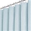 BTTN Tenda da doccia in tessuto, piccola, 120 x 180 cm, texture lino, antimuffa, impermeabile, con 8 ganci in plastica, tenda da doccia in poliestere resistente, per vasca da bagno, blu/blu nebbia