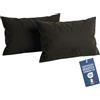 NARCISO Federe Cuscino Letto 50x80 Cotone 100% Copricuscino Letto, Coppia Federa Antiacaro ed Anallergica per Cuscini Standard e Cervicale, Made in Italy e Certificato OEKOTEX (Nero)