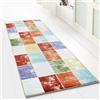 Floordirekt Tappeto passatoia con Motivo, Realizzato su Misura, per Cucina, corridoio e Soggiorno, Ornamento Vintage a griglia Orientale (80 x 400 cm, Capera)