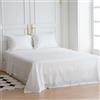 golddice Lenzuolo sopra SUPER Rinfrescante, MADE IN KOREA nuova tecnologia del tessuto Rinfrescante DURARON COOL di Qmax < 0.4 EFFETTO RINFRESCANTE IMMEDIATO bianco (180x290cm)