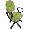 ABAKUHAUS Botanico Fodera per Sedia da Ufficio, Curcuma Flower Blossom, Fodera Protettiva in Tessuto Decorativo Elasticizzato, Green Apple verde