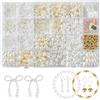 yolzhxe Perline per Braccialetti, Finte Perle Bianche, Kit Braccialetti Perline Fai da Te, per Bigiotteria Collane Artigianato Decorazione Fai da Te Creazione Gioielli