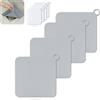 Jdacla® Confezione da 4 coperchi di scarico doccia in silicone/coperchio di scarico terrazza/coperchio di scarico antiodore per evitare scarafaggi di terrazza, cucina e doccia (15 x 15 cm) (grigio)