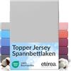 etérea Himmlische Qualität etérea Jersey Topper lenzuolo con angoli 120x200-120x220 cm Argento Epaisseur 5-10 cm - 100% Cotone - Oekotex materasso Letto copripiumino - lenzuola 120x200cm - 120x220cm Grigio
