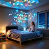 Generico Proiettore Oceano proiezione luminosa a LED a 360° con colori vivaci a tema oceano, ideale per la camera da letto, per creare un'atmosfera rilassante durante il sonno.