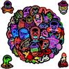 SANYUANHE 100 Adesivi teschio neon,Adesivi neon graffiti,SANYUANHE Halloween horror sticker,Sticker teschio per bottiglie d'acqua,valigie,biciclette,automobili,tablet,bambini e adulti