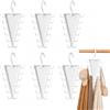 Generico Appendiabiti Per Armadio Bifacciale A Forma Di V, Appendiabiti Salvaspazio, Organizzatore Di Stoccaggio Per Armadio Girevole A 360°, Con 12 Ganci, Per Pantaloni Cappelli Borse(6pcs)