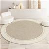 Generic Tappeto rotondo moderno antiscivolo per soggiorno, camera da letto e camera dei bambini, morbido, a pelo corto, lavabile in lavatrice, diametro 180 cm, elegante tappeto rotondo