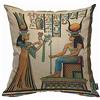 Mugod Copricuscino antico egiziano antico papiro raffigurante regina Nefertari con federa per cuscino da uomo e donna, decorativo, 45 x 45 cm, 45 x 45 cm