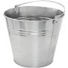 KOTARBAU® Secchio Metallo - Acciaio Zincato - 15 L - Argento - Secchio Muratore - per Cenere - Acqua