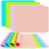 SOSMAR Tappetino Silicone 30x40cm 4 Pezzi - Sottopiatto Antiscivolo per Cucina, Tavolo e Artigianato, Antiaderente Lavabile in Lavastoviglie e Resistente al Calore