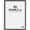 yd. Your Decoration - Cornice A4 21x29.7 cm - Cornice Decorativa Parete in Legno con Vetro in acryl - Antiriflesso - Ottima Qualità - Antracite - Mura