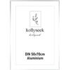 kollyseek cornice alluminio 50 x 70cm cornice poster in metallo argento con vetro acrilico infrangibile moderna cornice per foto Cornice con passepartout per le immagini Poster Foto argento