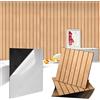 Bcuuozeeing Pannelli da parete autoadesivi effetto doghe in legno, 30 x 30 cm, 12 pezzi adesivi per piastrelle, piastrelle da cucina, pannelli da parete in PVC, autoadesivi, per la cucina (rovere chiaro)
