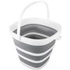 ZYJBD Secchio pieghevole 10 L in silicone con manico, bacinella multifunzione per pulizie, lavaggio auto e camping, catino pieghevole e secchio plastica compatto per casa, spiaggia, pesca ed esterni