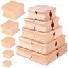HO-SFSM 20 Blocchi di Timbri in Legno di Faggio, 5 Misure di Supporti per Timbri Vuoti, Per Progetti Creativi e Personalizzati