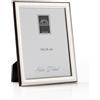 ARTÉ 18x24 Cornice per foto, Made in Italy, elegante placcata in argento, Silver Plated antiossidante, Fascia 1,5 cm, Bellissima cornice in Silver Plated con retro in legno mogano E136/18x24