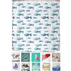 arteneur Tenda da Doccia Antimuffa 180x200cm Pesci Blu | Tessuto riciclato, OEKO-TEX 100, lavabile 40°C, oscurante, impermeabile, orlo appesantito, con 12 anelli riciclati