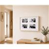 DAMDAM GO Copertura in plastica nordica per contatore elettrico, copertura decorativa per cornice elettrica con foto (bianco)