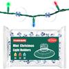 Miuezuth Ventose per luci natalizie, mini ganci per le vacanze, ganci in corda trasparente, clip per finestra in vetro, per appendere luci stagionali e decorazioni natalizie (25 pezzi)