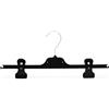 Kiroplast Grucce per Pantaloni Pinza Stampelle Salvaspazio Appendini Plastica Pinze Clip Gonne Appendini Gonne Grucce 36 cm (Nero, 60)