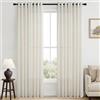Topfinel 1 Pezzo Tende Per Interni Moderne Camera da Letto Salotto 300x240 cm Lino e Cotone Naturale Beige con Anelli Cucina Tenda Soggiorno Porta Finestra Bagno Cameretta Bambina Tendine per Finestre