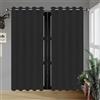 WCHENHUI Tende Oscuranti 1 Pezzi 120 x 300 cm Isolanti Termiche Protezione Della Privacy Tende Cucina, Finestre per Porta Finestra, Decorazione e Divisorio Stanze, Nero