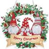 Lxmsja 5D Diamond Painting Natale Pendente Adulti Bambino, Gnomes Diamond Painting Kit Completo, Natale Diamantini Crystal Art, Ghirlanda di Natale per Porta Finestra Parete, Regalo di Natale