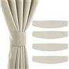 PONY DANCE Magnetico Ferma Tende Oscuranti Calamita per Interni Moderne 4 Pezzi Decorazione Fermatenda 47x10 CM, Beige Chiaro
