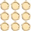 Beebeecraft 10pz Cabochon Vuoti 11mm 304 Acciaio Inossidabile Oro