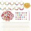 FINGERINSPIRE 60Set Ciondoli per Bicchieri da Vino Fai da Te Kit per Realizzare Etichette per Bevande Forniture Artigianali con 60 anelli In Ottone 120 perline Distanziatrici In Ferro per Feste