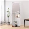 Henunem Specchio da terra 165 x 60 cm, specchio a corpo intero, resistente, moderno, grande, da terra o da appendere, cornice in lega di alluminio, vetro temperato, per camera da letto, soggiorno (nero)
