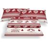 SpazioTessile Completo Letto Set Lenzuola Federe Fantasia Chalet di Montagna Tirolo 100% Cotone (Singolo)