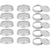 NCZCDZSW 15 coperchi Mason Jar, tappi per conserve, tappi a vite, 70 mm, tappo a vite, tappo a prova di perdite, coperchio Twist Off per barattoli per contenitori alimentari