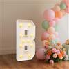 Levkitch Luci a LED con lettere dell'alfabeto, 3D con lettera luminosa con luce bianca calda e fredda, luce notturna per compleanno, Natale, matrimonio, festa, festa della mamma (B)