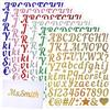 MUWINC 1 Pollice Lettere Adesive Grandi Glitter Colorati- 522 Vinile Alfabeto Numeri Adesivi Autoadesive con Simboli, per DIY Scrapbooking, Decorazioni Regalo