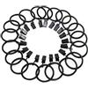 Fippy 20 Pezzi Anelli per Tende con Ganci, Anelli per Tende Neri in Metallo, Anelli per Tende con Clip per Tende e Canne, 38mm Diametro Interno