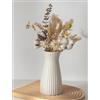 NUPTIO Ceramica Vaso Bianca per Fiori: 20cm Pampas Moderno Decorativi Vasi