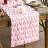 Artoid Mode Morbido peluche velluto Faux pelliccia Jacquard Rosa cuore San Valentino runner da tavolo, cucina tavolo decorazione vacanza festa decor 13x72 pollici (33x183 cm)