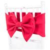 Pmnzdy 2 Pezzi Fasce per Sedie Elastici Fasce con Fiocco Decorativo Coprisedia Archi Fiocchi per Sedia per Matrimoni, Banchetti, Compleanni, Feste, Decorazioni per Eventi Rosso