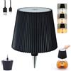 Shunwige JUCHRZEY Lampada for bottiglia senza fili Ricaricabile 2000mAh Lampada for bottiglia di vino a LED 3 colori dimmerabile (Nero)