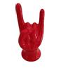 Generico corna portafortuna in ceramica in vari colori misura grande cm.18 Made in italy (rosso)